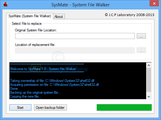 screenshot of SysMate System File Walker