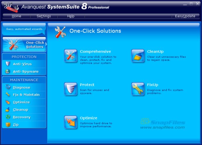 screenshot of System Suite Professional