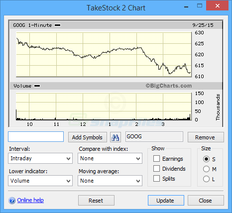 screenshot of TakeStock