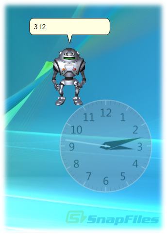 screen capture of Talking Desktop Clock