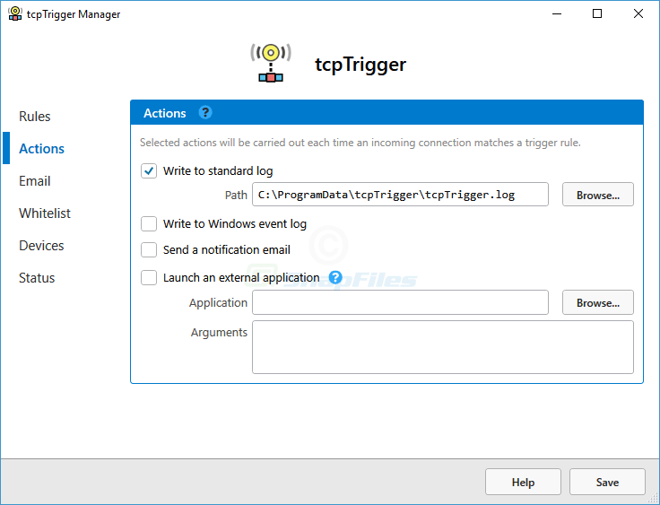 screenshot of tcpTrigger