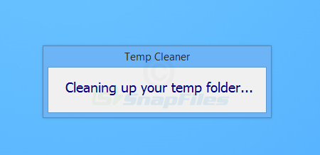 screen capture of TempCleaner