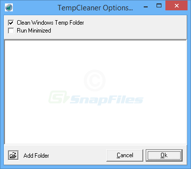 screenshot of TempCleaner