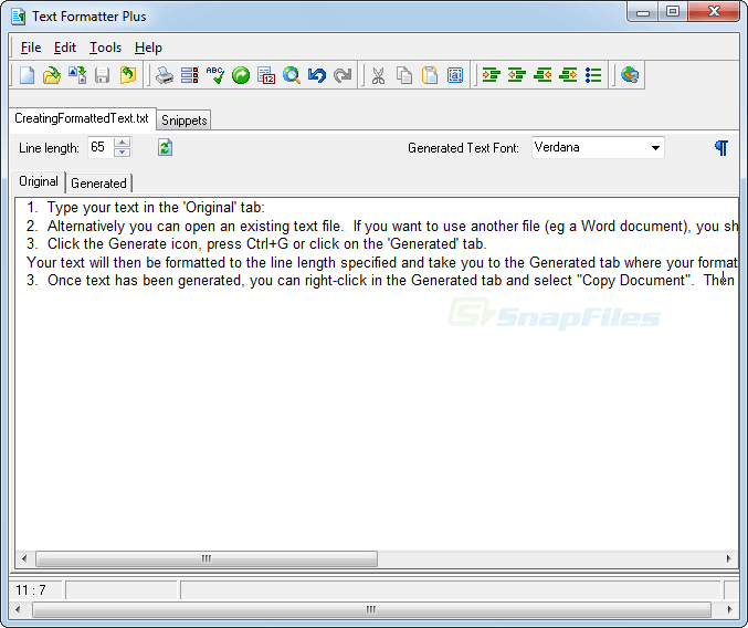 screen capture of Text Formatter Plus