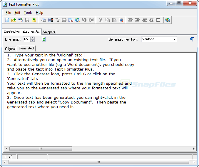 screenshot of Text Formatter Plus