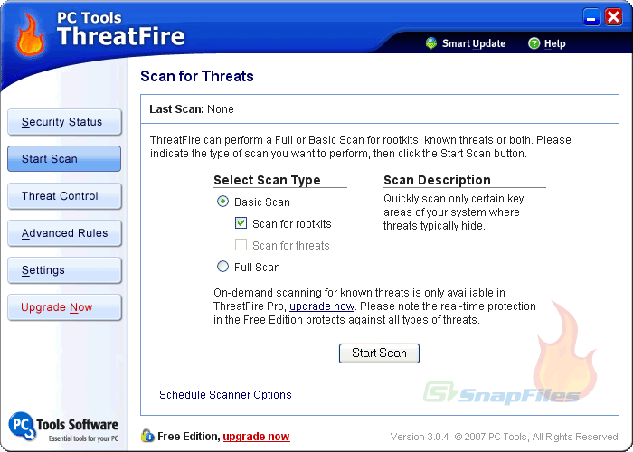 screenshot of ThreatFire