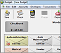 Budget screenshot