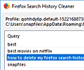 Firefox Search History Cleaner screenshot