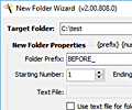 New Folder Wizard screenshot