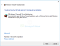 Windows Firewall Troubleshooter screenshot