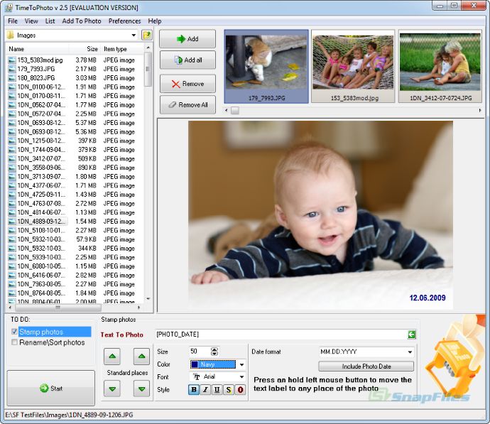 screen capture of TimeToPhoto