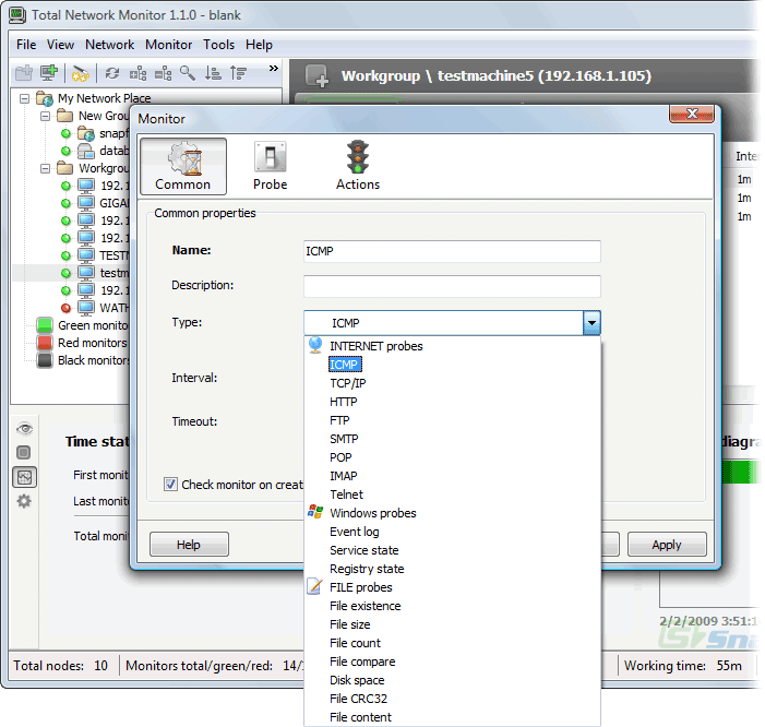 screenshot of Total Network Monitor