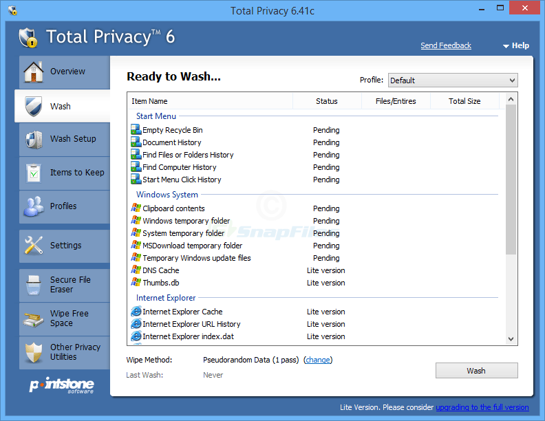 screenshot of Total Privacy