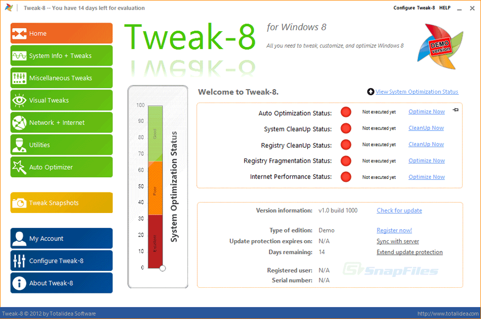 screen capture of Tweak-8
