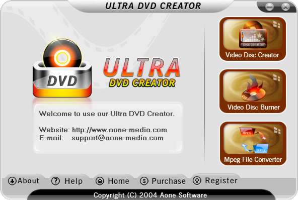 screen capture of Ultra DVD Creator