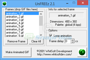 screen capture of UnFREEz
