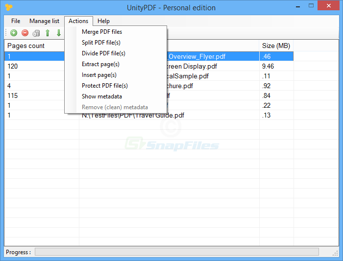 screenshot of UnityPDF Free