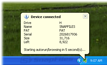 screen capture of APO USB Autorun