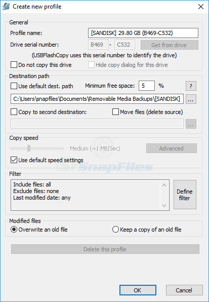 screenshot of USBFlashCopy
