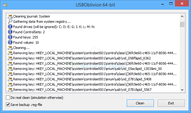 screen capture of USBOblivion