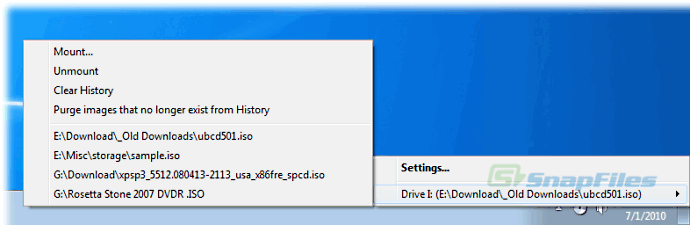 screenshot of SlySoft Virtual CloneDrive