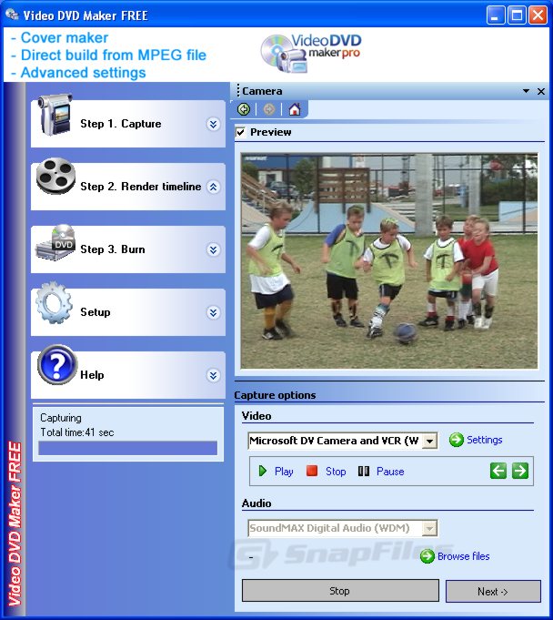 screenshot of Video DVD Maker Free