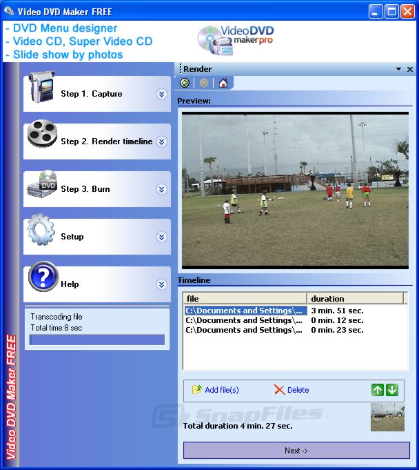 screenshot of Video DVD Maker Free