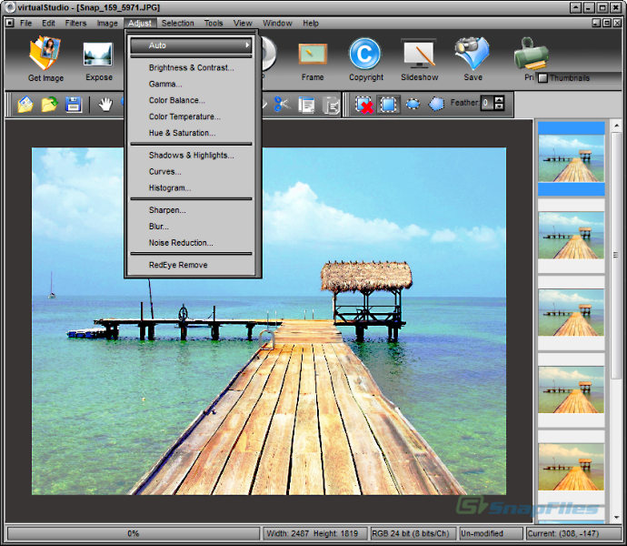 screen capture of virtualStudio
