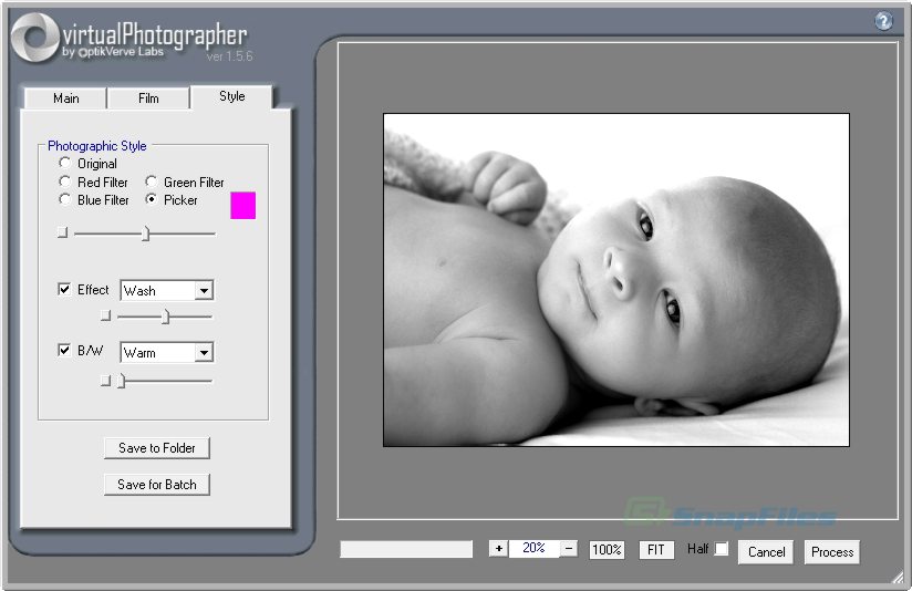 screenshot of virtualPhotographer