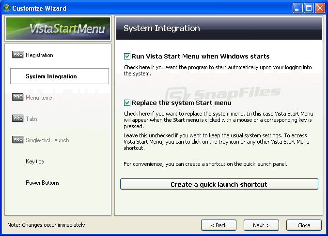 screenshot of Vista Start Menu