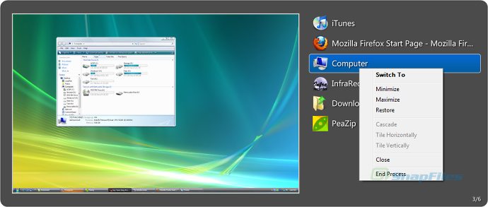 screen capture of VistaSwitcher