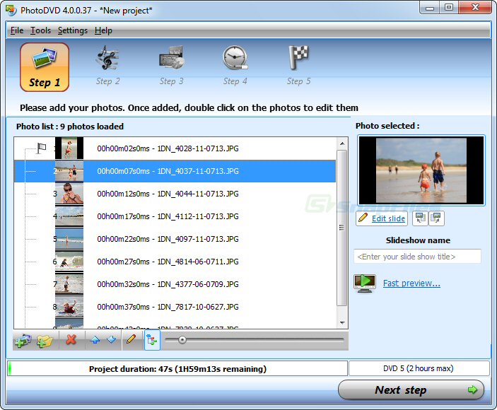 screen capture of VSO PhotoDVD