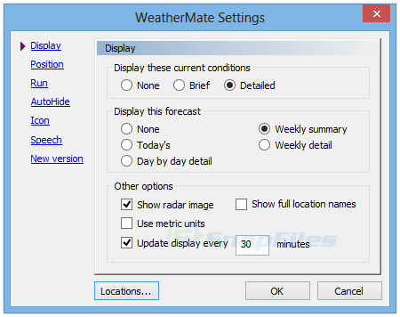 screenshot of WeatherMate