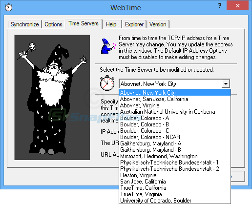 screenshot of WebTime 2000