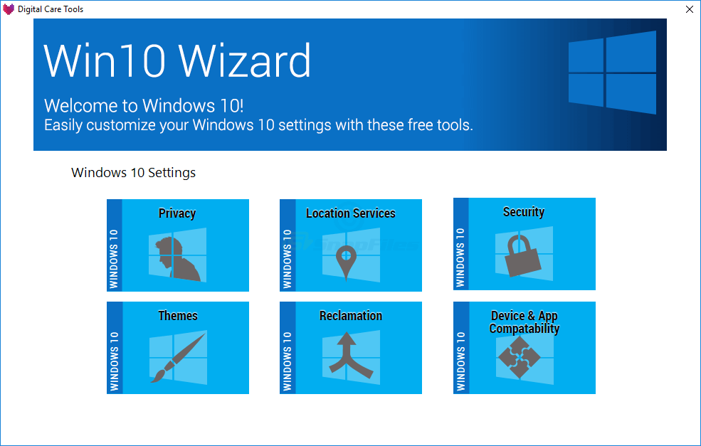 screen capture of Win10 Wizard