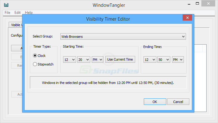 screenshot of WindowTangler