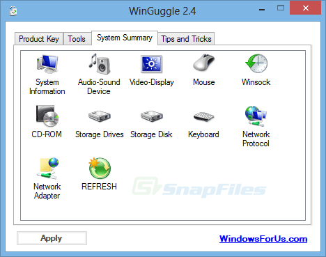 screenshot of WinGuggle