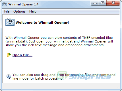 screen capture of Winmail Opener