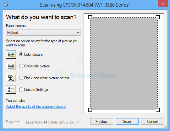 screenshot of WinScan2PDF