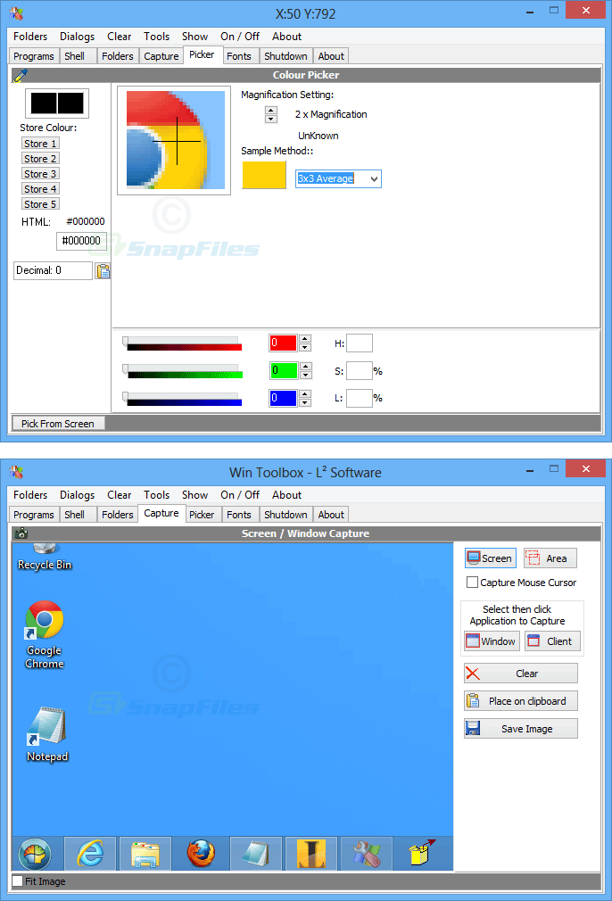 screenshot of Win Toolbox