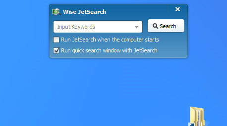 screenshot of Wise JetSearch