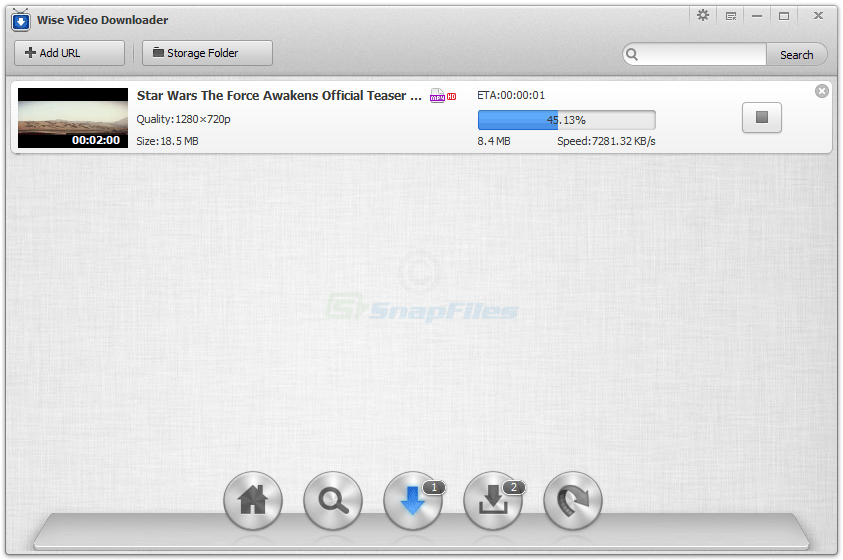 screenshot of Wise Video Downloader