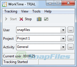 screen capture of WorkTime