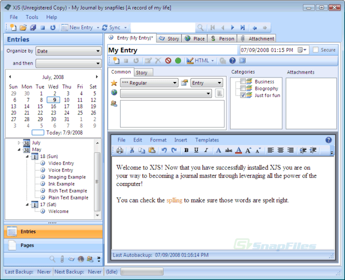 screen capture of Xtreme Journal System