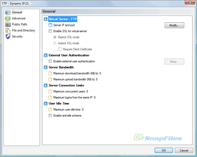 screenshot of Xlight FTP Server