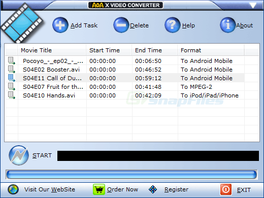 screen capture of Advanced X Video Converter