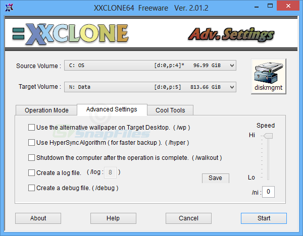 screenshot of XXCLONE Freeware