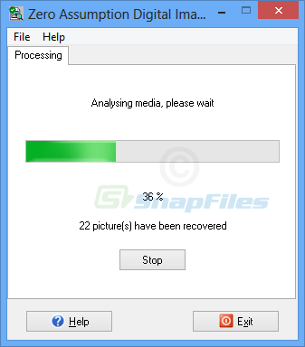 screenshot of Zero Assumption Digital Image Recovery