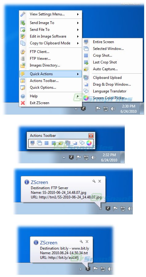 screenshot of ZScreen